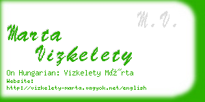 marta vizkelety business card